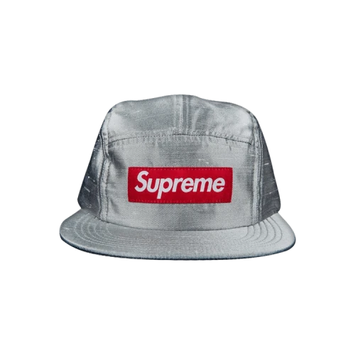 Supreme Raw Silk Camp Cap 'Silver'