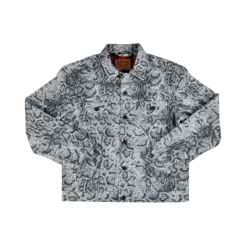 Supreme x Levi's Snakeskin Trucker Jacket 'White'