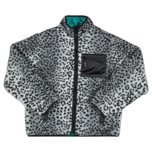 Supreme Reverse Leopard Fleece Jacket 'Teal'