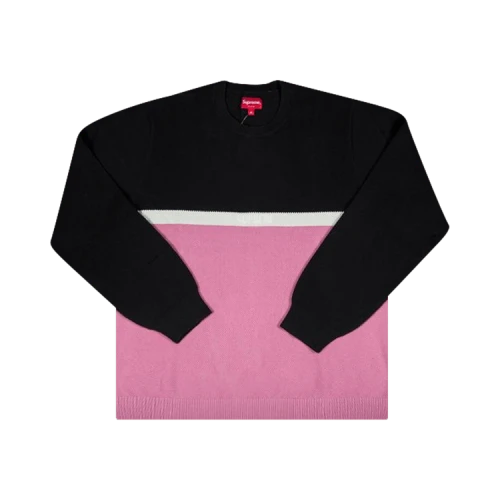 Supreme Split Pique Crewneck 'Pink'
