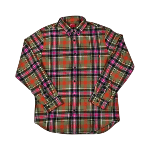 Supreme Tartan Flannel Shirt 'Olive'