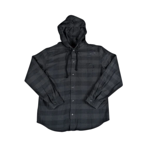Supreme Hooded Buffalo Plaid Flannel Shirt 'Black'