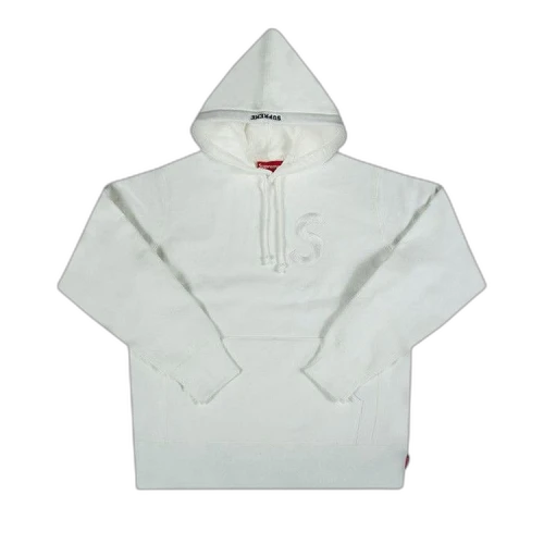 Supreme Tonal S Logo Hoodie 'White'