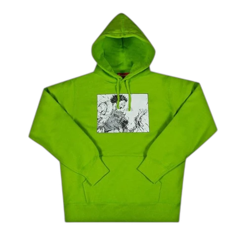 Supreme Akira Arm Hooded Sweatshirt 'Lime'