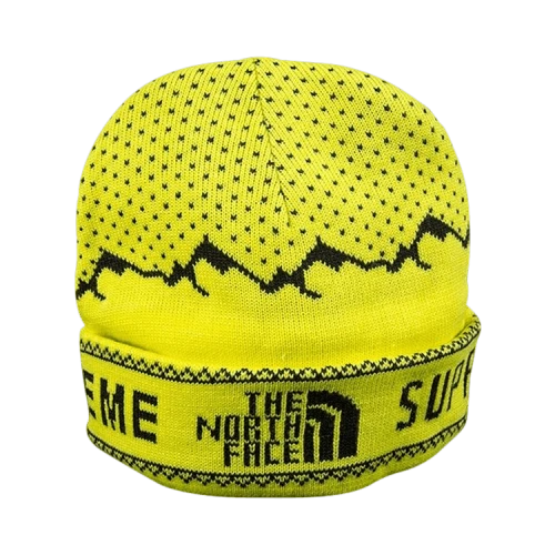 Supreme x The North Face Fold Beanie 'Sulfur'