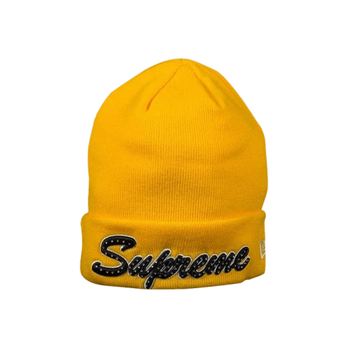 Supreme x New Era Script Beanie 'Yellow'
