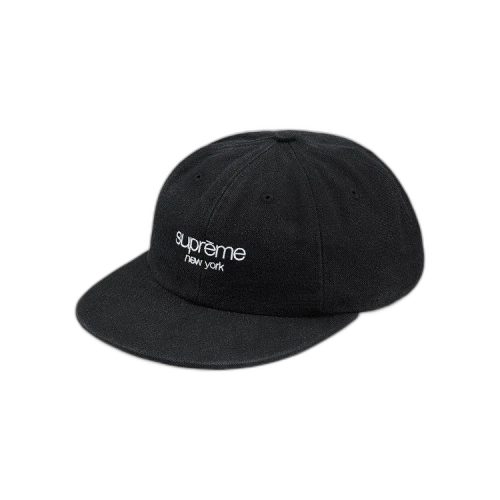 Supreme Napped Canvas Classic Logo 6-Panel 'Black'