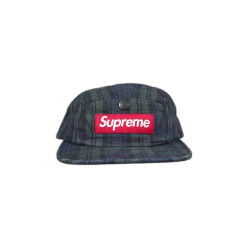 Supreme Snap Button Pocket Camp Cap 'Plaid'