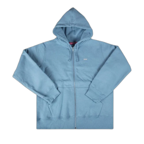 Supreme Reflective Small Box Zip Up Sweatshirt 'Blue'