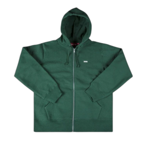 Supreme Reflective Small Box Zip Up Sweatshirt 'Green'