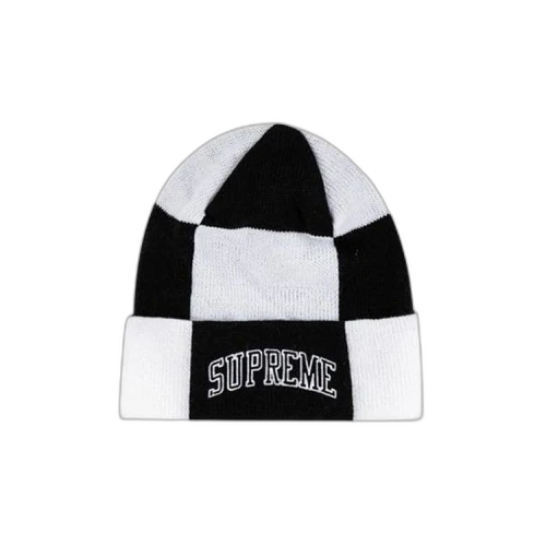 Supreme Checkerboard Beanie 'White'