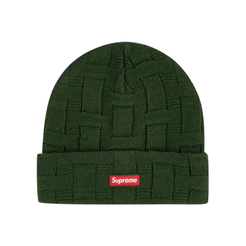 Supreme Basket Weave Beanie 'Green'