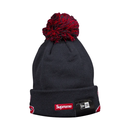 Supreme x New Era Script Cuff Beanie 'Navy'
