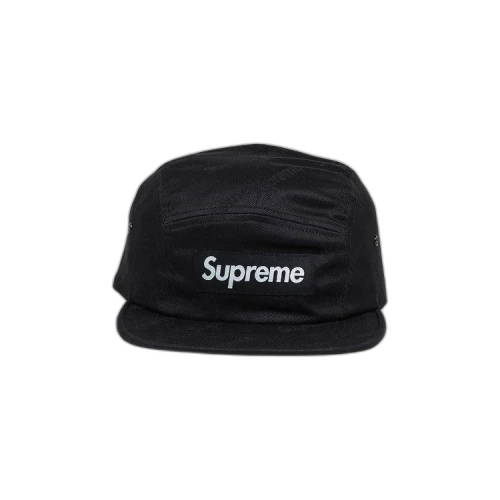Supreme Jacquard Logos Twill Camp Cap 'Black'