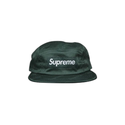 Supreme Jacquard Logos Twill Camp Cap 'Green'