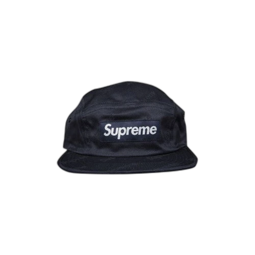 Supreme Jacquard Logos Twill Camp Cap 'Navy'