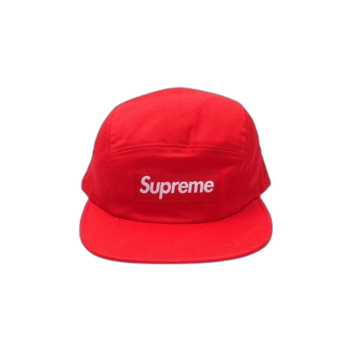 Supreme Jacquard Logos Twill Camp Cap 'Red'