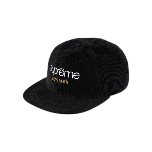 Supreme Corduroy Classic Logo 6-Panel 'Black'