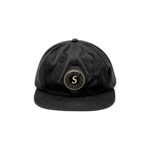 Supreme Chino Twill Gel S Logo 6 Panel 'Black'
