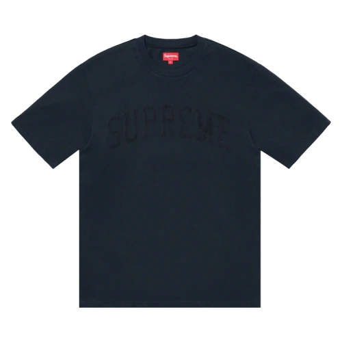Supreme Chenille Arc Logo Short-Sleeve Top 'Navy'