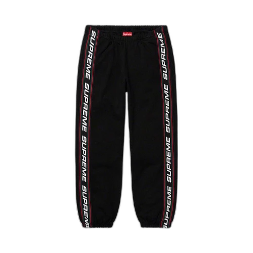 Supreme Text Rib Sweatpant 'Black'