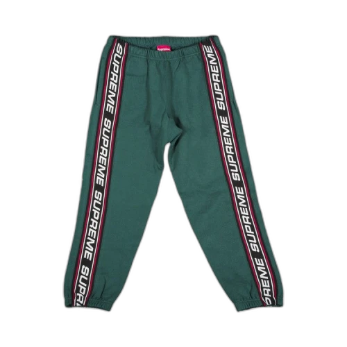 Supreme Text Rib Sweatpant 'Green'