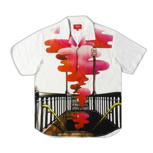 Supreme The Velvet Underground Rayon Short-Sleeve Shirt 'White'