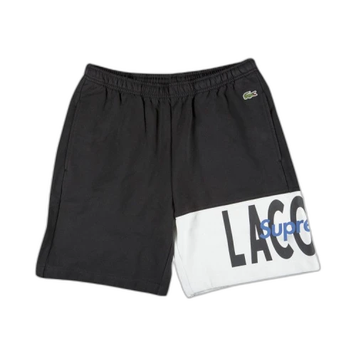 Supreme x Lacoste Logo Panel Sweatshort 'Black'