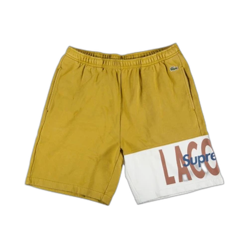 Supreme x Lacoste Logo Panel Sweatshort 'Gold'
