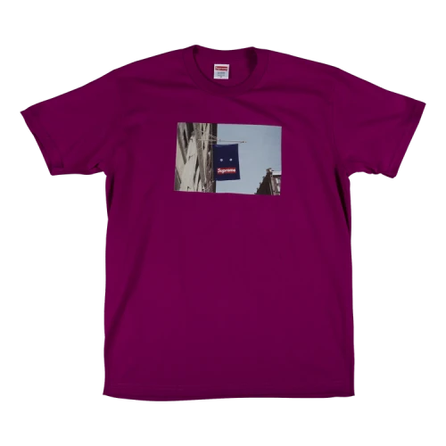 Supreme Banner T-Shirt 'Magenta'