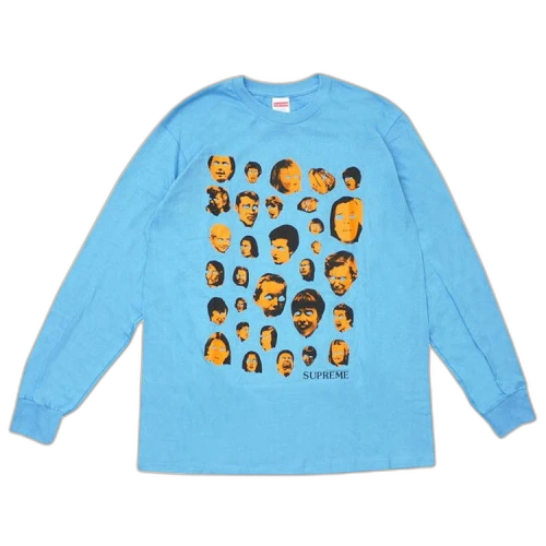Supreme Faces Long-Sleeve Tee 'Light Slate'