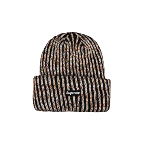 Supreme Rainbow Knit Loose Gauge Beanie 'Black'