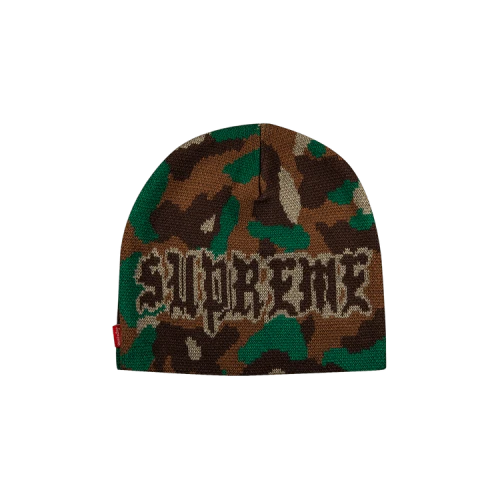 Supreme Paris Camo Beanie 'Woodland Camo'