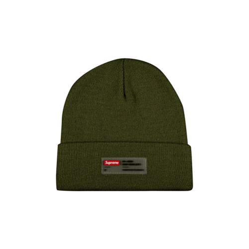 Supreme Clear Label Beanie 'Olive'