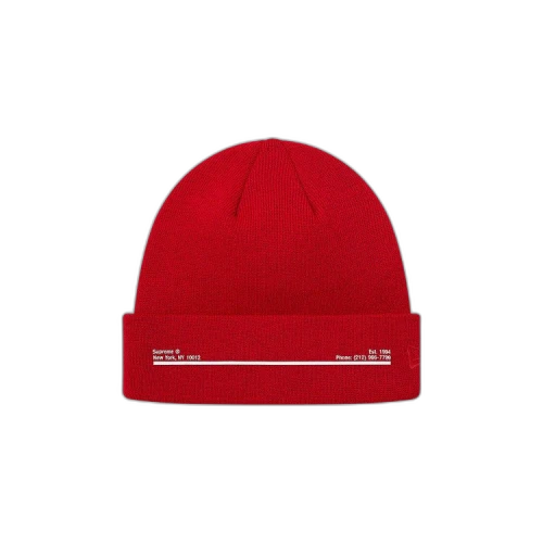 Supreme x New Era Shop Beanie - New York 'Red'