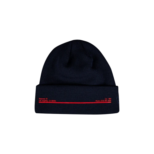 Supreme x New Era Shop Beanie - Los Angeles 'Navy'