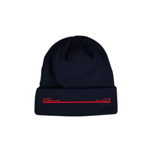 Supreme x New Era Shop Beanie - San Francisco 'Navy'