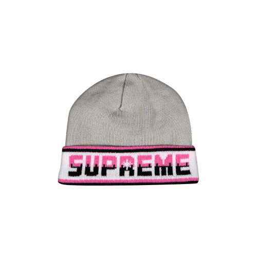 Supreme Double Logo Facemask Beanie 'Grey'