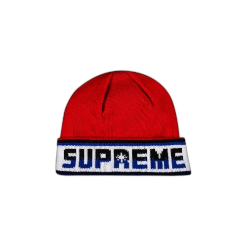 Supreme Double Logo Facemask Beanie 'Red'