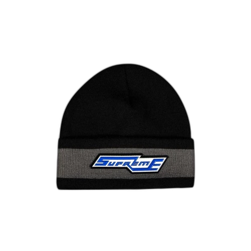 Supreme Cuff Stripe Beanie 'Black'