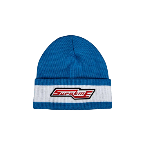 Supreme Cuff Stripe Beanie 'Bright Blue'