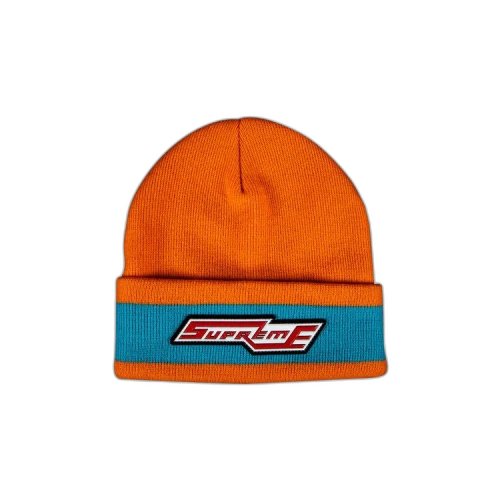Supreme Cuff Stripe Beanie 'Orange'