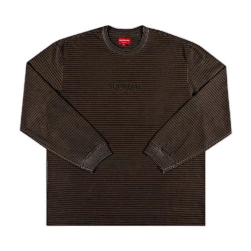 Supreme Micro Stripe Long-Sleeve Top 'Brown'