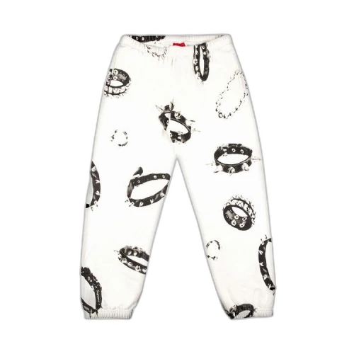 Supreme Studded Collars Sweatpant 'White'