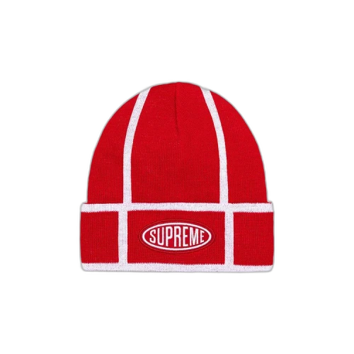Supreme Grid Beanie 'Red'