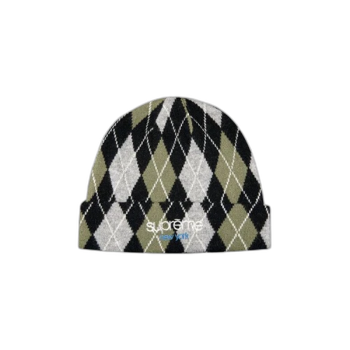 Supreme Argyle Cashmere Beanie 'Black'