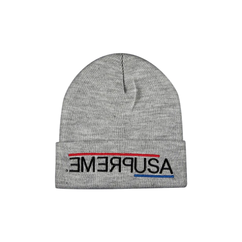Supreme USA Beanie 'Heather Grey'