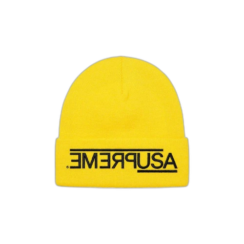 Supreme USA Beanie 'Yellow'
