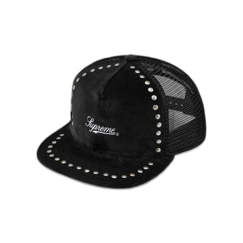 Supreme Studded Velvet Mesh Back 5-Panel 'Black'