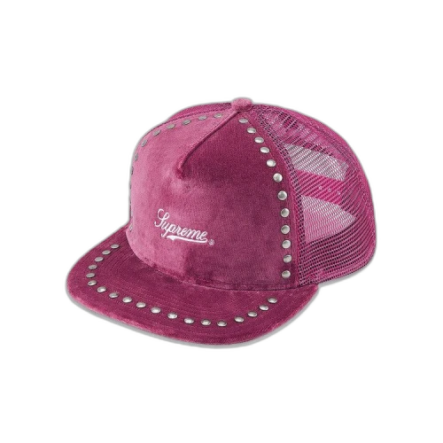 Supreme Studded Velvet Mesh Back 5-Panel 'Dusty Pink'